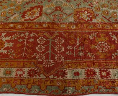 Handmade Antique Decorative Turkish Oushak Rug