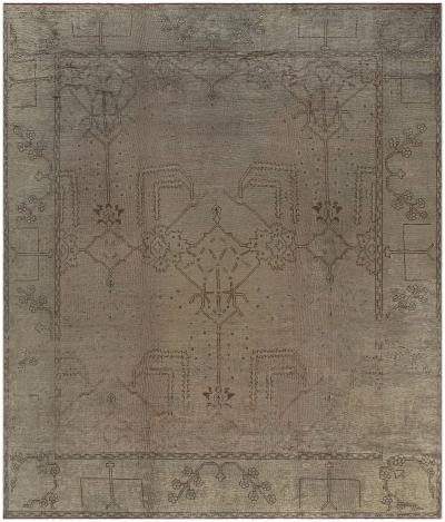 Handmade Antique Turkish Oushak Rug