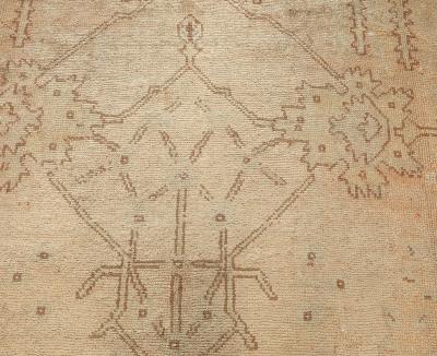 Handmade Antique Turkish Oushak Rug