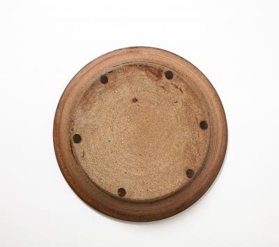 Handmade Glazed Stoneware Plate United States c 1950