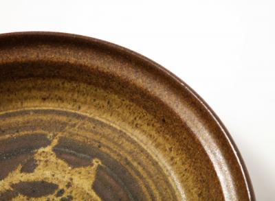 Handmade Glazed Stoneware Plate United States c 1950