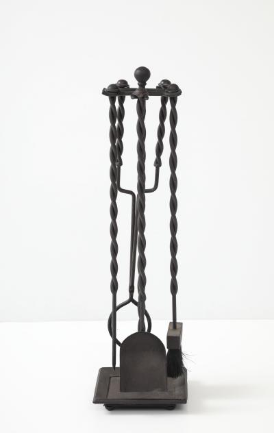 Handmade Twisted Iron Fireplace Tools