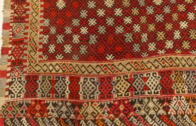 Handmade Vintage Rag Rug