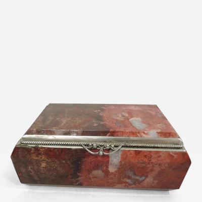 Handsome European Red Stone Trinket Box