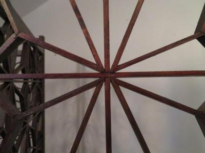 Handsome Mid Century Modern 4 Panel Folding Screen Bohemian