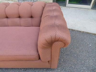 Handsome Mid Century Modern Dunbar Style Chesterfield Tufted Party Sofa