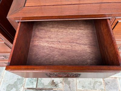 Handsome Pair Chinoiserie Rosewood Bachelor s Chest Mid Century