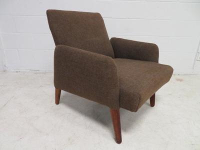 Handsome Teak Lounge Chair Mid Century Modern