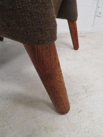 Handsome Teak Lounge Chair Mid Century Modern