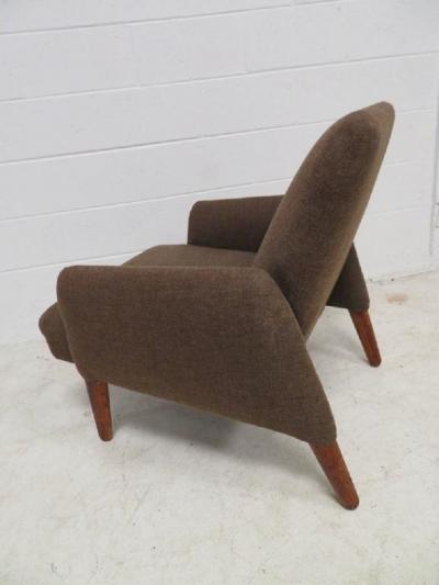 Handsome Teak Lounge Chair Mid Century Modern