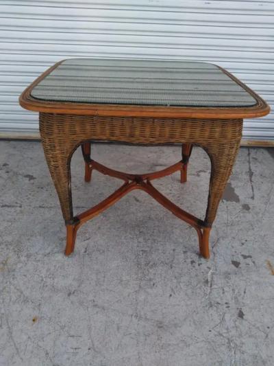 Handwoven Bamboo and Rattan Dining set