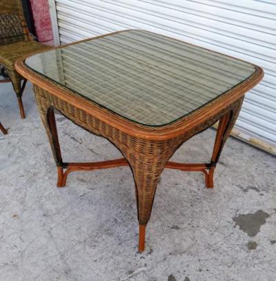 Handwoven Bamboo and Rattan Dining set