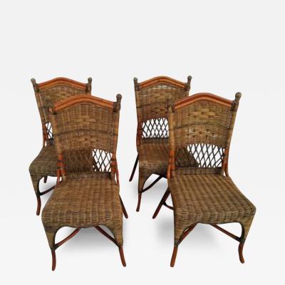 Handwoven Bamboo and Rattan Dining set