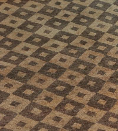 Handwoven Checkered Hemp Rug