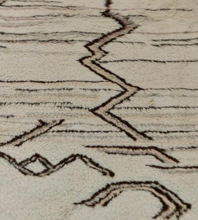 Handwoven Deep Pile Moroccan Style Rug