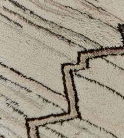 Handwoven Deep Pile Moroccan Style Rug