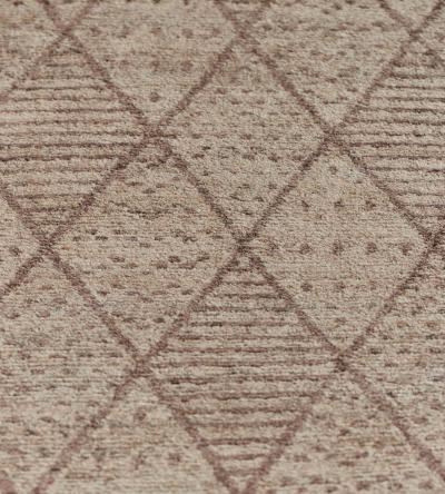 Handwoven Modern Diamond Patterned Rug