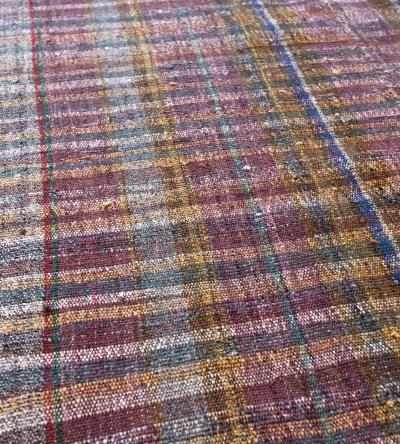 Handwoven Plaid Wool Flatweave