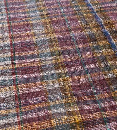 Handwoven Plaid Wool Flatweave