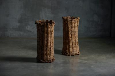 Handwoven Rural Baskets France 19th Century