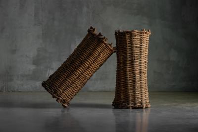 Handwoven Rural Baskets France 19th Century