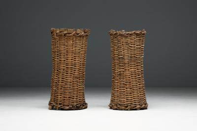 Handwoven Rural Baskets France 19th Century