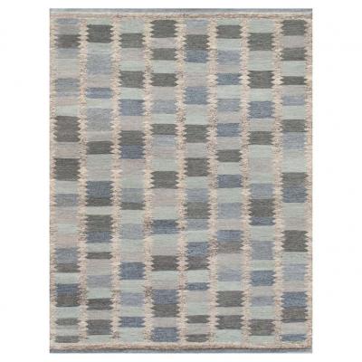 Handwoven Wool Flatweave Swedish Rug