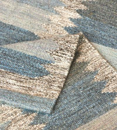 Handwoven Wool Flatweave Swedish Rug