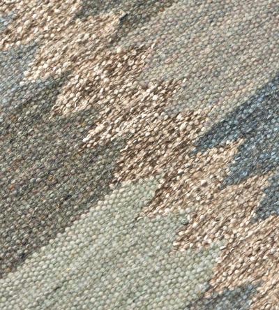 Handwoven Wool Flatweave Swedish Rug