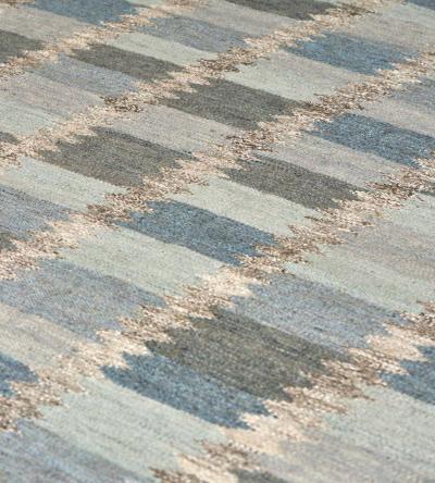 Handwoven Wool Flatweave Swedish Rug