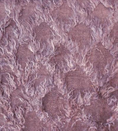 Handwoven Wool and Mohair Tufted Trellis Rug