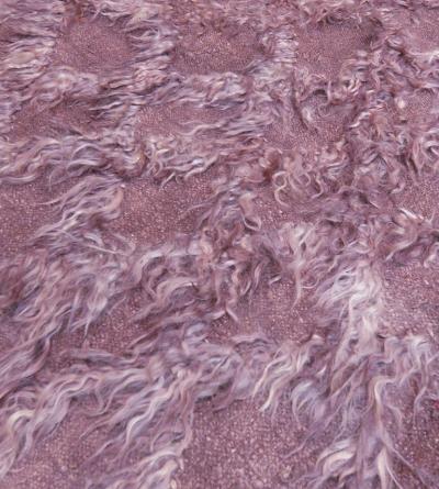 Handwoven Wool and Mohair Tufted Trellis Rug