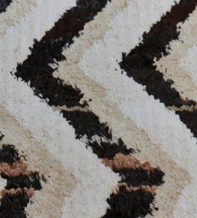 Handwoven Zig Zag Turkish Style Wool Deco Rug