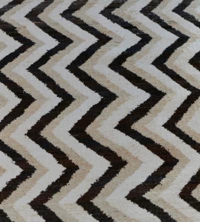 Handwoven Zig Zag Turkish Style Wool Deco Rug