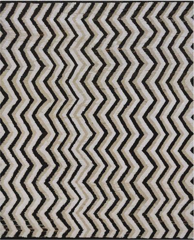 Handwoven Zig Zag Turkish Style Wool Deco Rug