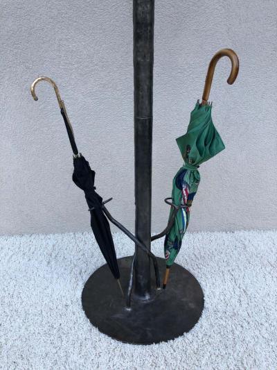 Handwrought Cactus Coat Hall Tree Umbrella Stand Entrance Sculpture
