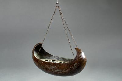 Hanging Bronze Flower Arranger