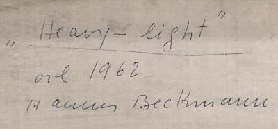Hannes Beckmann Heavy Light 1961 62