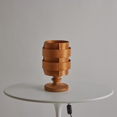 Hans Agne Jakobsson 1960s Hans Agne Jakobsson Model B148 Wood Table Lamp for AB Ellysett