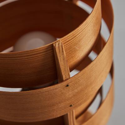 Hans Agne Jakobsson 1960s Hans Agne Jakobsson Model B148 Wood Table Lamp for AB Ellysett