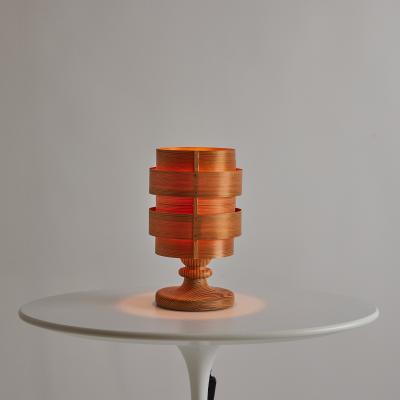 Hans Agne Jakobsson 1960s Hans Agne Jakobsson Model B148 Wood Table Lamp for AB Ellysett