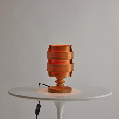 Hans Agne Jakobsson 1960s Hans Agne Jakobsson Model B148 Wood Table Lamp for AB Ellysett