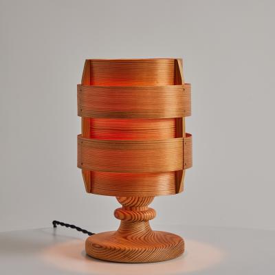 Hans Agne Jakobsson 1960s Hans Agne Jakobsson Model B148 Wood Table Lamp for AB Ellysett