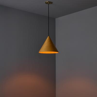 Hans Agne Jakobsson 1970s Conical Wooden Pendant Lamp Attributed to Hans Agne Jakobsson