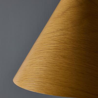 Hans Agne Jakobsson 1970s Conical Wooden Pendant Lamp Attributed to Hans Agne Jakobsson