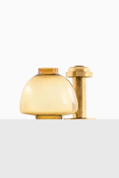 Hans Agne Jakobsson Candlestick In Warm Amber yellow Tone by Hans agne Jakobsson 1950s