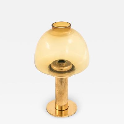 Hans Agne Jakobsson Candlestick In Warm Amber yellow Tone by Hans agne Jakobsson 1950s