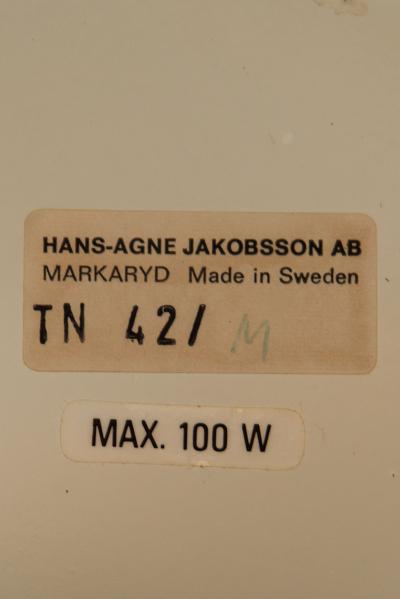 Hans Agne Jakobsson Ceiling Lamp Model TN 42 M Produced by Hans Agne Jakobsson AB