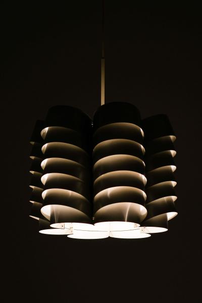 Hans Agne Jakobsson Ceiling Lamp in Aluminum by Hans Agne Jakobsson 1970s