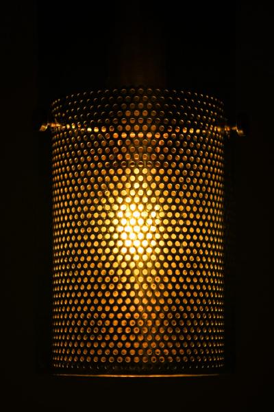 Hans Agne Jakobsson Ceiling Lamp in Brass and Original Glass by Hans Agne Jakobsson 1950s